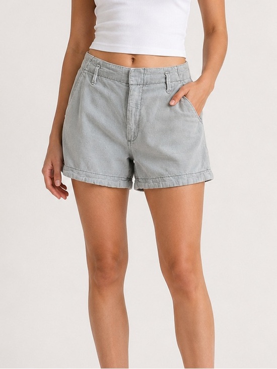 Abercrombie & Fitch Pants - Abercrombie High Rise Shorts Relaxed  Breathable Lightweight Linen Gray Size Xs